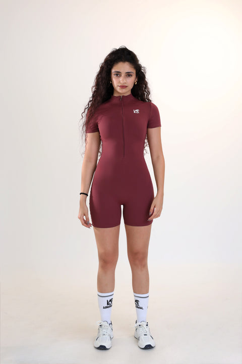 Jumpsuit zipper shirt seamless