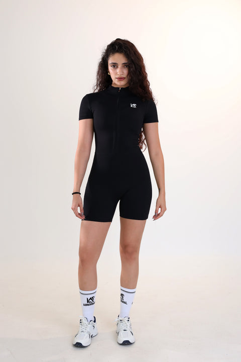 Jumpsuit zipper shirt seamless