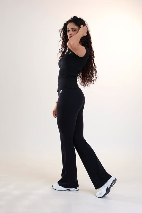 long flare high waisted leggings