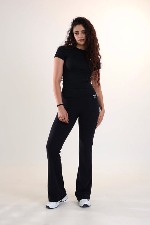 long flare high waisted leggings